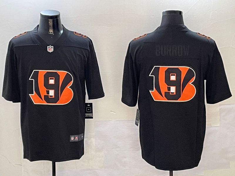 Men Cincinnati Bengals #9 Burrow Black 2024 Nike Limited NFL Jersey style 01041->kansas city chiefs->NFL Jersey